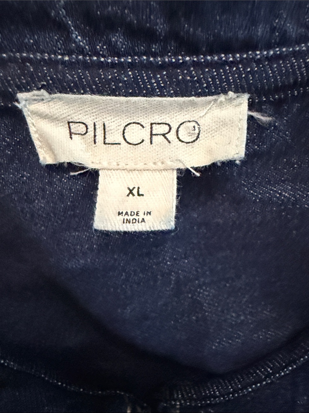 Anthropologie Pilcro Keira Denim Peter Pan Collar Blouse Size XL EUC - Picture 4 of 8